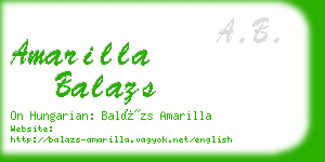 amarilla balazs business card